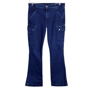Joe's Jeans The Frankie Dime Women 29 Blue Cargo Bootcut Stretch Dark Wash